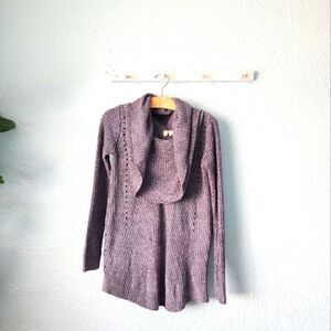Moth tunic length turtleneck sweater